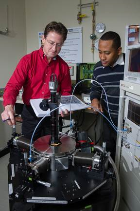 Georgia Tech Professor John D. Cressler and graduate student Adilson S. Cardoso