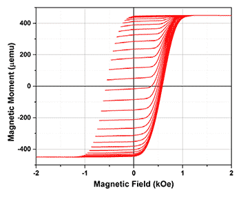 FORC diagram of an array of magnetic nanowires